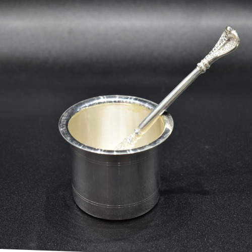 Silver Panchapatra and Pali traditional Utensils