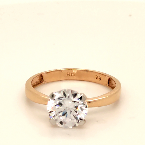 Single Stone Rose Gold Ring GRF112