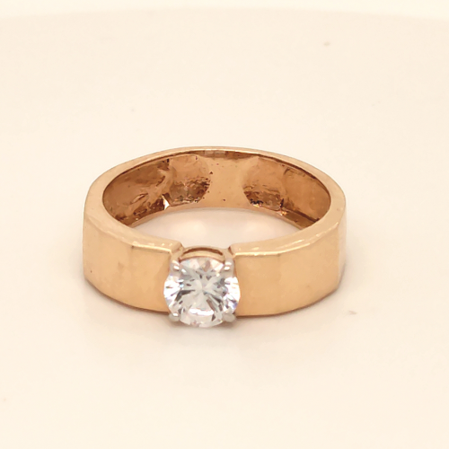 Single Stone Ring in Rose Gold for Gents GRG296