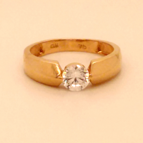 Single Stone Rose Gold Gents Ring GRG977
