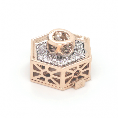 Dancing Stone Brooch with Rose Gold Finish GPN781