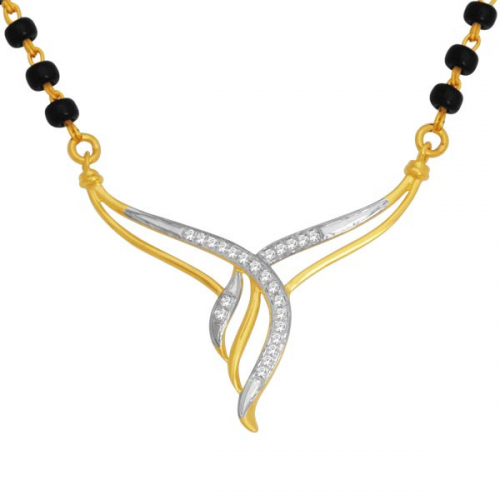 Real Diamond Mangalsutra in Yellow Gold 40132N