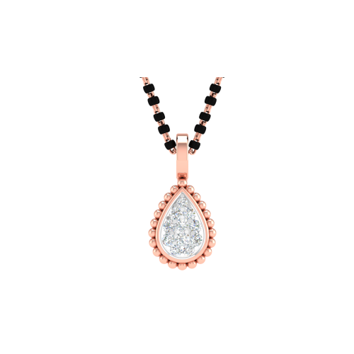 Real Diamond Mangalsutra in Rose Gold KT40142N