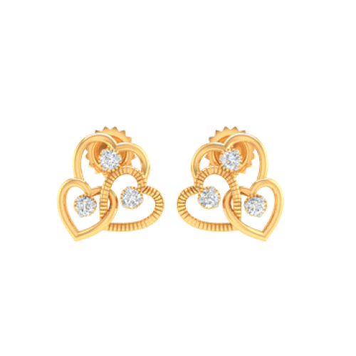 Real Diamond Yellow Gold Tops 40136E
