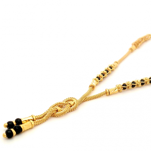 Stylish Knot Mangalsutra in Gold for Daily Wear GMO142