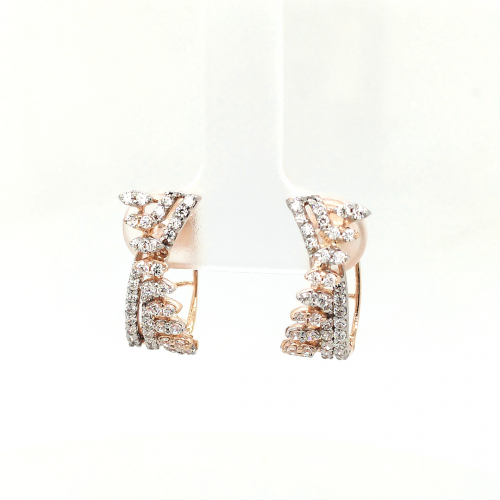 Delicate Bali in CZ Stone and Rose Gold Finish with Tik Tok Lock GBL701