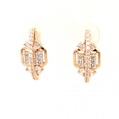 Delicate Bali in CZ stones and Rose Gold Finish GBL705