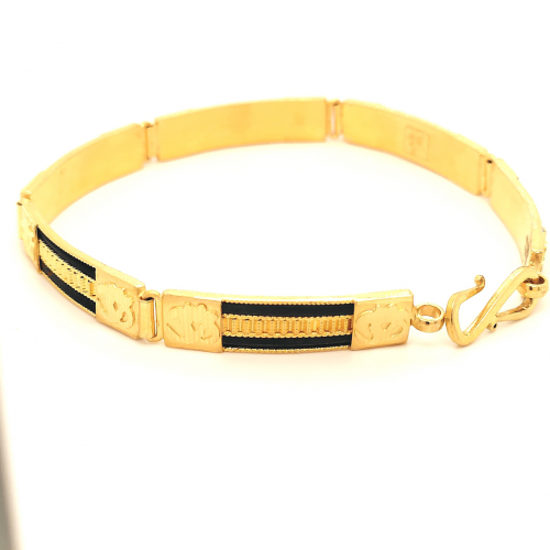 Elegant Unisex Gold Bracelet Elephant Hair with OM GBR277