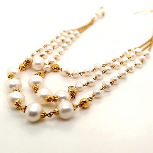 MotiMala Traditional Pearls with Gold GHK13