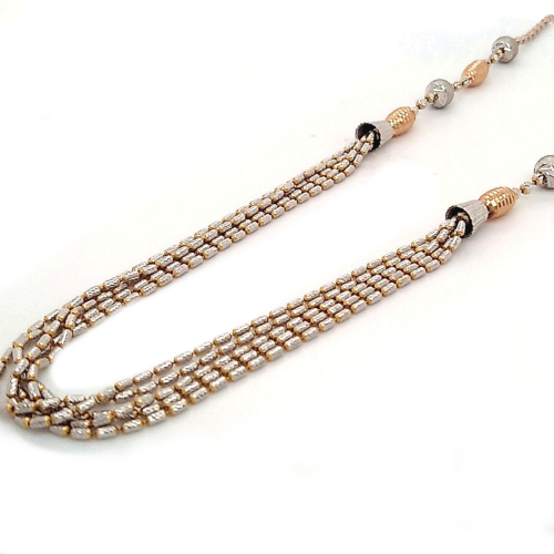 Fancy Italian Ball Chain in Gold with Rose gold & Rhodium Chain for Women GCS36