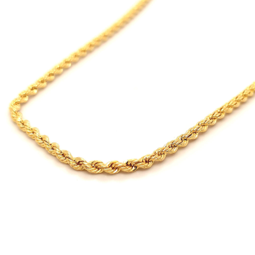 Direct Wear Light Weight Hollow Rassi Chain in Gold for Daliy Use