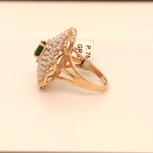 Green Emerald Rosegold Ring GRG236