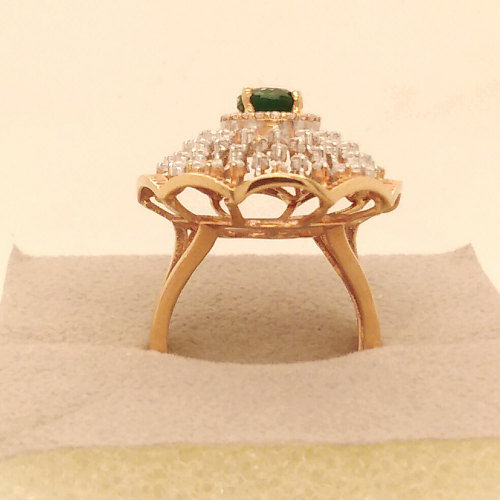 Green Emerald Rosegold Ring GRG236