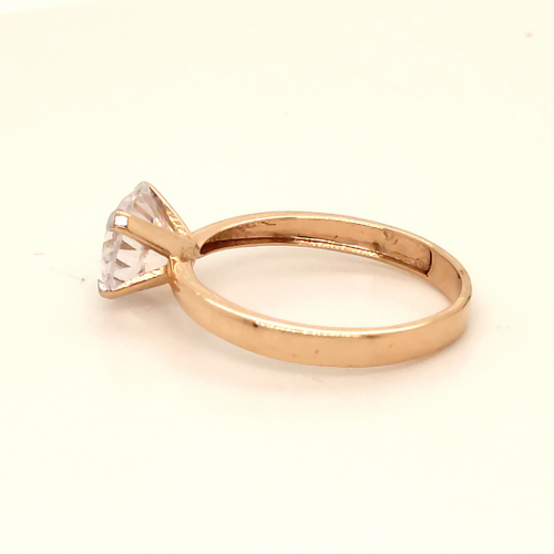 Single Stone Rose Gold Ring GRF112