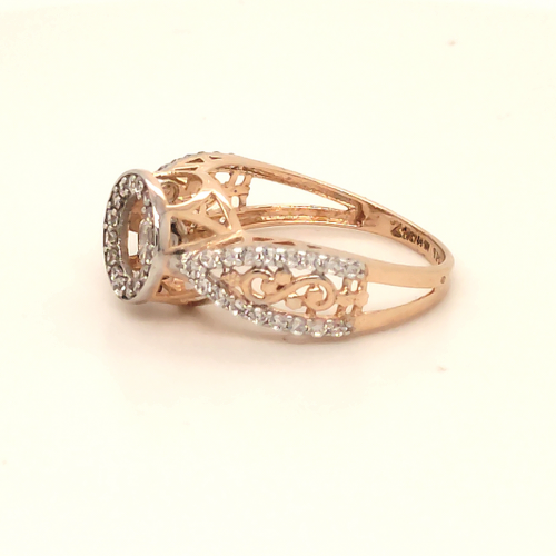 Dancing Stone Ring in Rose Gold GRF144