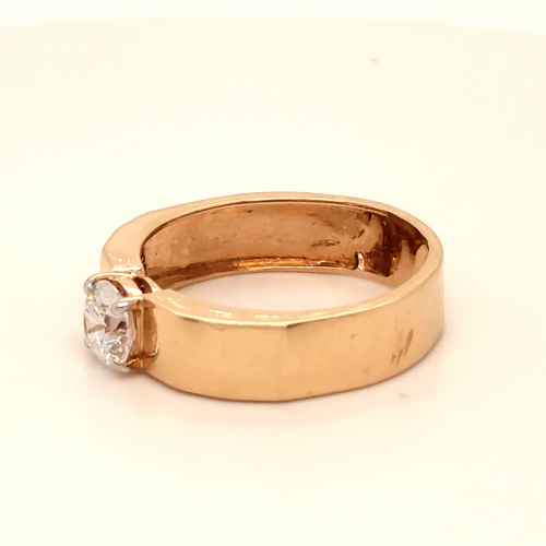 Single Stone Ring in Rose Gold for Gents GRG296