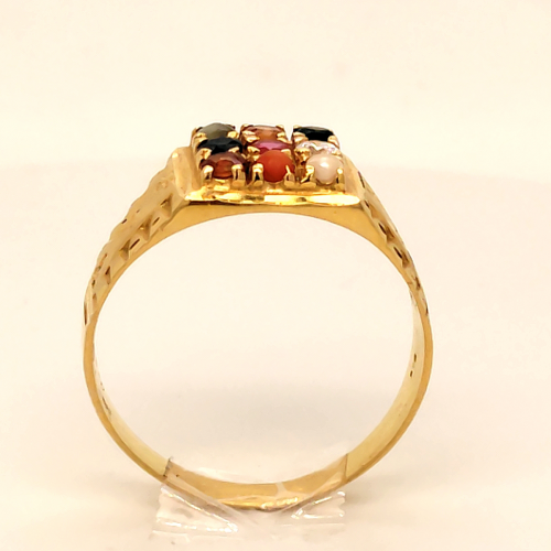 Navagraha Ring in Yellow Gold for Gents GRG34
