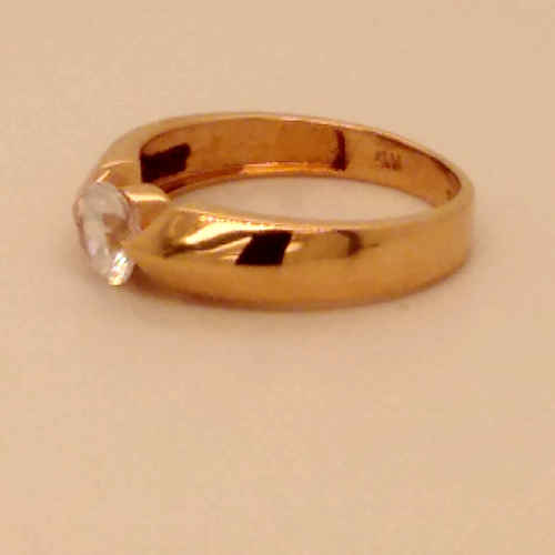 Single Stone Rose Gold Gents Ring GRG977