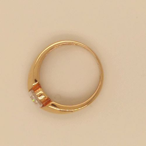 Single Stone Rose Gold Gents Ring GRG977