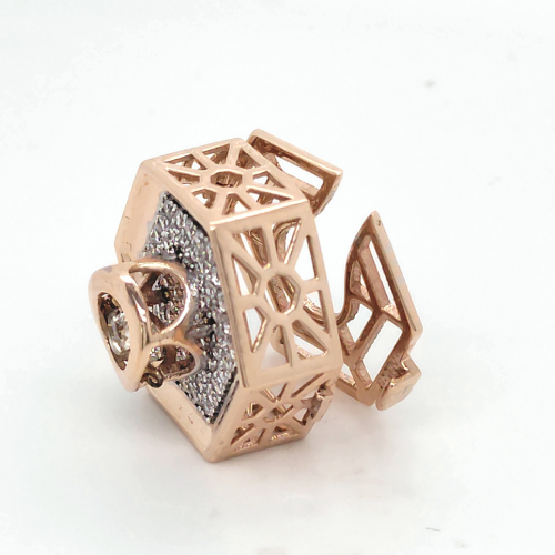 Dancing Stone Brooch with Rose Gold Finish GPN781