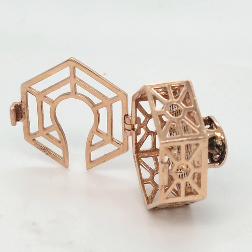 Dancing Stone Brooch with Rose Gold Finish GPN781