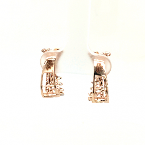 Delicate Bali in CZ Stone and Rose Gold Finish with Tik Tok Lock GBL701