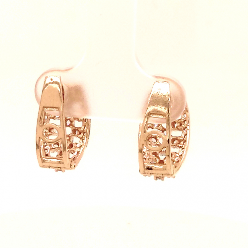 Rose Gold Bali with CZ stones and Tik Tak Clip GBL704