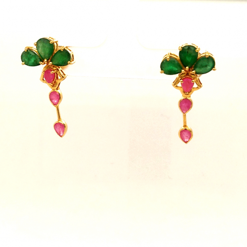 South Necklace Set with Emerald & Ruby GHK11