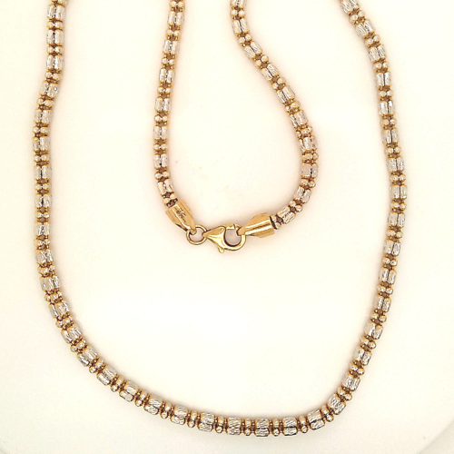 Rhodium Mercury Chain in Yellow Gold GCS39