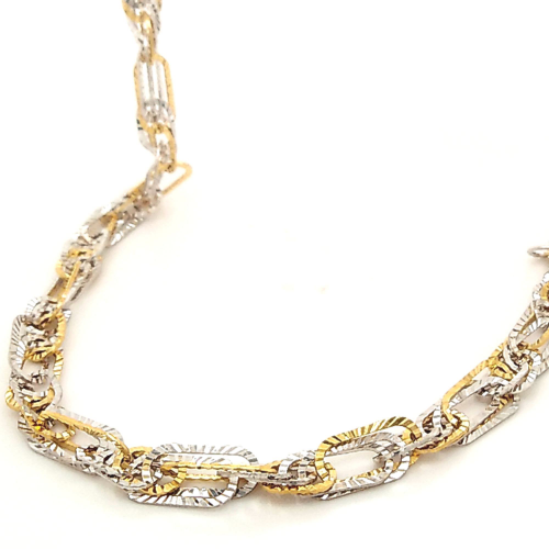Italian Chain for Gents Rhodium & Yellow Gold GCS37
