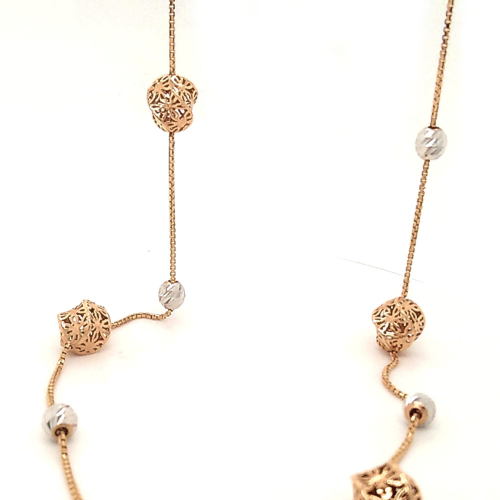 Fancy Ball Chain in Rose Gold and Rhodium GSC28