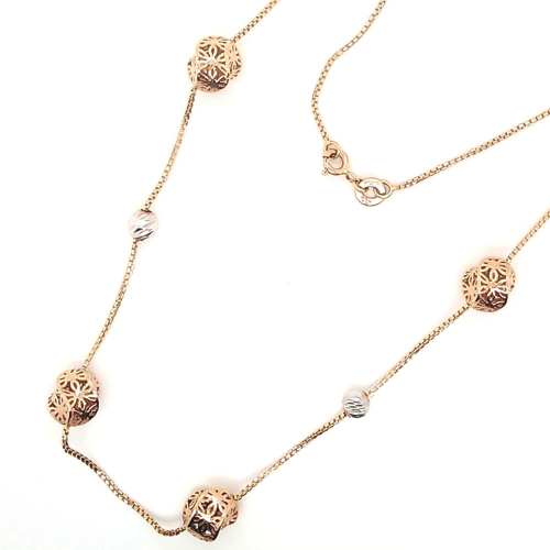 Fancy Ball Chain in Rose Gold and Rhodium GSC28