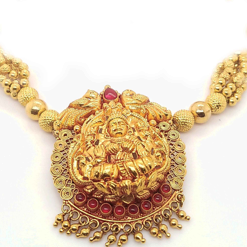 Traditional Thushi with Lakshmi Pendant Temple Jewellery GHL12